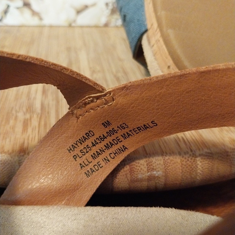 Kim Rogers Ultra Comfort Hayward Blue Sandals Size 8M Cork Soles Summer Strap EC - Picture 3 of 11